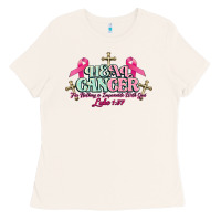 Heal Cancer Luke 1:37 Cross Cancer Awareness Ladies Tee | Teevron