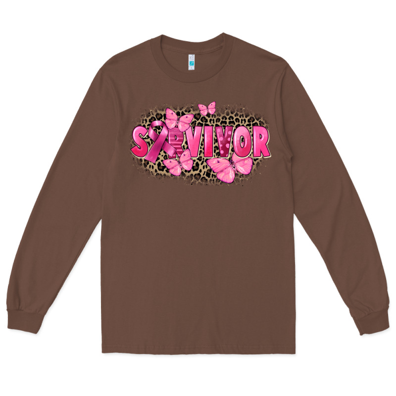 Survivor Breast Cancer Long Sleeve Tee by FaDigitalArtStudio | Teevron