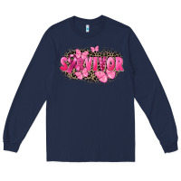 Navy Survivor Breast Cancer Long Sleeve Tee - FaDigitalArtStudio