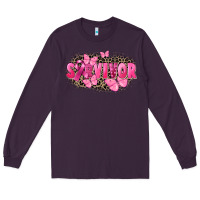 Plum Survivor Breast Cancer Long Sleeve Tee - FaDigitalArtStudio