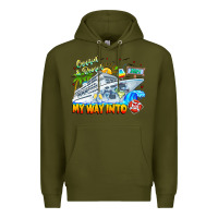 Army Green 2024 Cruisin Premium Hoodie - CowhideDigitalArt