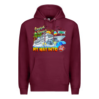 Burgundy 2024 Cruisin Premium Hoodie - CowhideDigitalArt