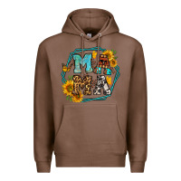 Chestnut sunflowers hexagon frame mama Premium Hoodie - Jasminsmagicworld