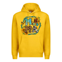 Lemon sunflowers hexagon frame mama Premium Hoodie - Jasminsmagicworld