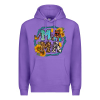 Purple sunflowers hexagon frame mama Premium Hoodie - Jasminsmagicworld