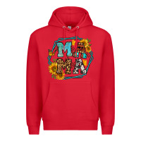 Red sunflowers hexagon frame mama Premium Hoodie - Jasminsmagicworld
