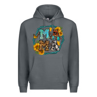 Rock sunflowers hexagon frame mama Premium Hoodie - Jasminsmagicworld