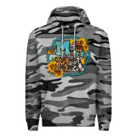 Slate Camo sunflowers hexagon frame mama Premium Hoodie - Jasminsmagicworld
