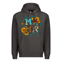 Smoke sunflowers hexagon frame mama Premium Hoodie - Jasminsmagicworld