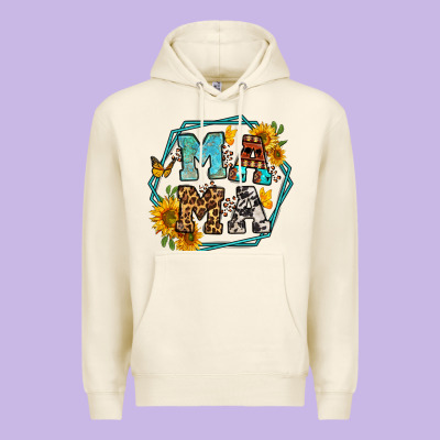 Sunflowers Hexagon Frame Mama Premium Hoodie Designed By Jasminsmagicworld