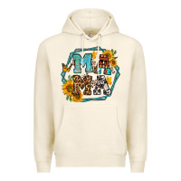Tofu sunflowers hexagon frame mama Premium Hoodie - Jasminsmagicworld