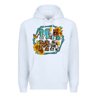 White sunflowers hexagon frame mama Premium Hoodie - Jasminsmagicworld