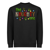 Black The Naughty One Christmas Heavyweight Sweatshirt - Artiststas