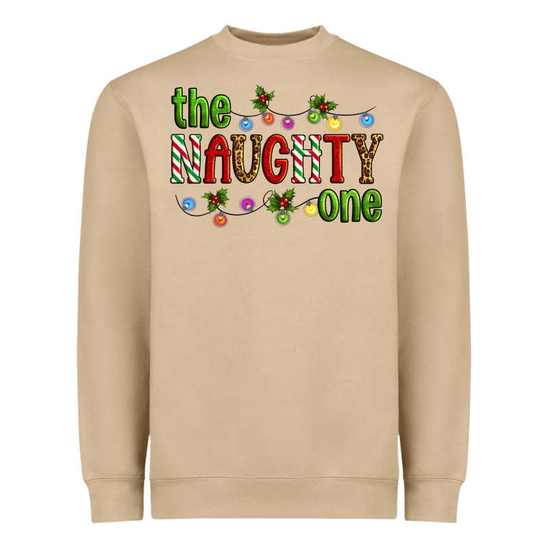The Naughty One Christmas Heavyweight Sweatshirt by Artiststas | Teevron