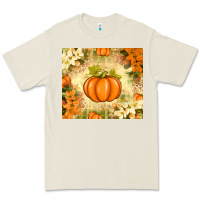 Bone Fall Pumpkins with Flowers Premium Tee - texasbilliewilder