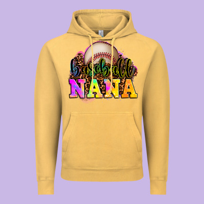 Baseball Nana Vintage Hoodie Designed By Oliviacreatesart