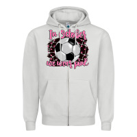 Dove Grey in october we wear pink soccer Zipper Hoodie - BarkalooDesign