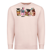 Pale Pink senior 2023 graduation coffee cups Premium Sweatshirt - AdoDesignShop