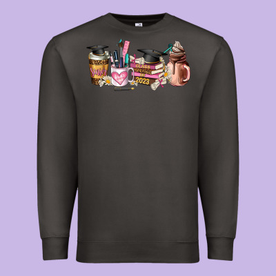 Senior 2023 Graduation Coffee Cups Premium Sweatshirt Designed By Adodesignshop