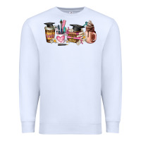 White senior 2023 graduation coffee cups Premium Sweatshirt - AdoDesignShop