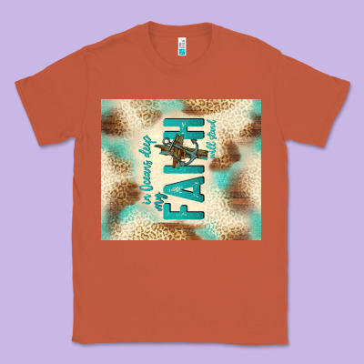 Faith With Cross Classic Tee Designed By Tumblerdesignbyshophia
