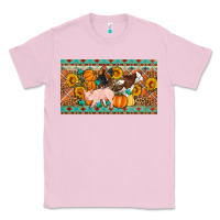 Bubblegum Pink Fall farm animals cow pig rooster Classic Tee - Artiststas