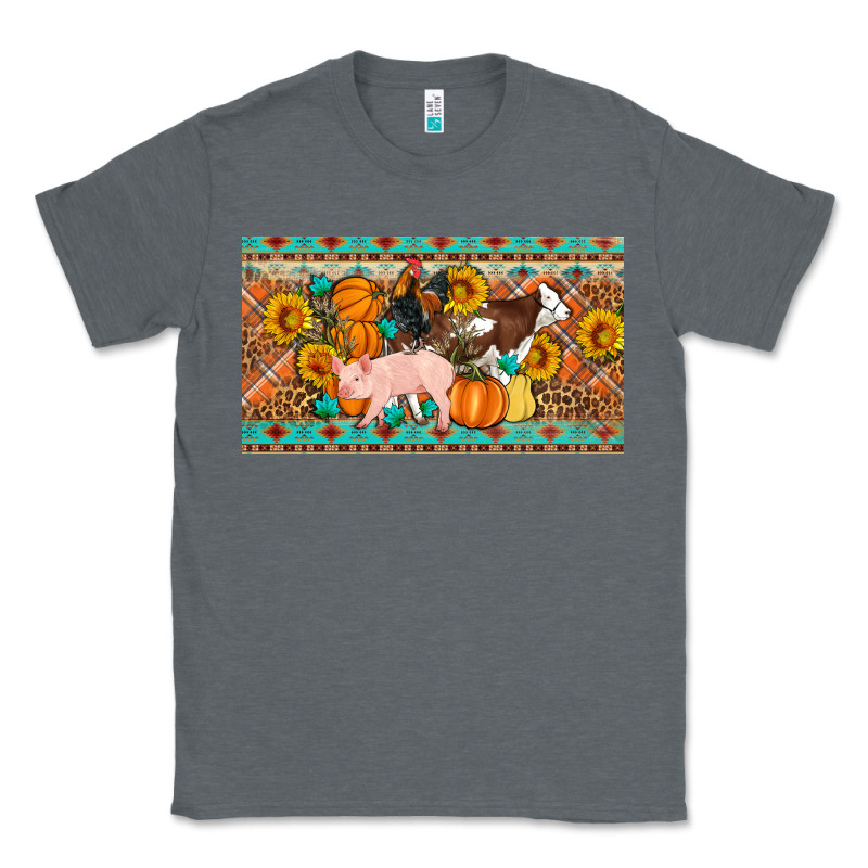 Fall Farm Animals Cow Pig Rooster Classic Tee by Artiststas | Teevron