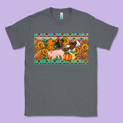 Fall Farm Animals Cow Pig Rooster Classic Tee Designed By Artiststas