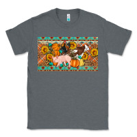 Charcoal Heather Fall farm animals cow pig rooster Classic Tee - Artiststas