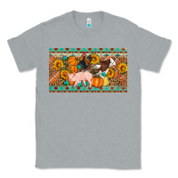 Heather Grey Fall farm animals cow pig rooster Classic Tee - Artiststas