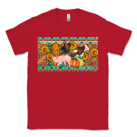 Red Fall farm animals cow pig rooster Classic Tee - Artiststas