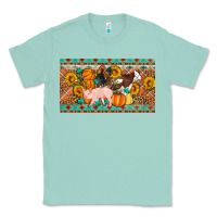 Seafoam Fall farm animals cow pig rooster Classic Tee - Artiststas