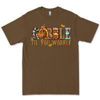 Cacao Gobble Til You Wobble with Turkey Premium Tee - texasbilliewilder