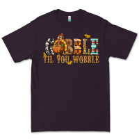 Plum Gobble Til You Wobble with Turkey Premium Tee - texasbilliewilder