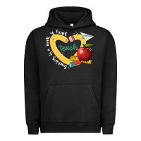 Pigment Black teaching is a work of heart Urban Hoodie - JahusDesignShop