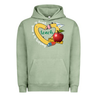 Pigment Oil Green teaching is a work of heart Urban Hoodie - JahusDesignShop
