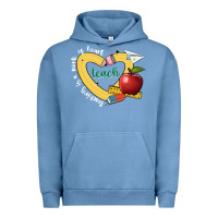 Pigment Pebble Blue teaching is a work of heart Urban Hoodie - JahusDesignShop
