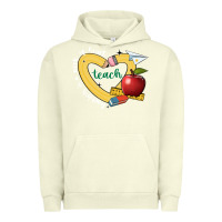 Pigment Pistachio teaching is a work of heart Urban Hoodie - JahusDesignShop