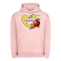 Pigment Salmon teaching is a work of heart Urban Hoodie - JahusDesignShop