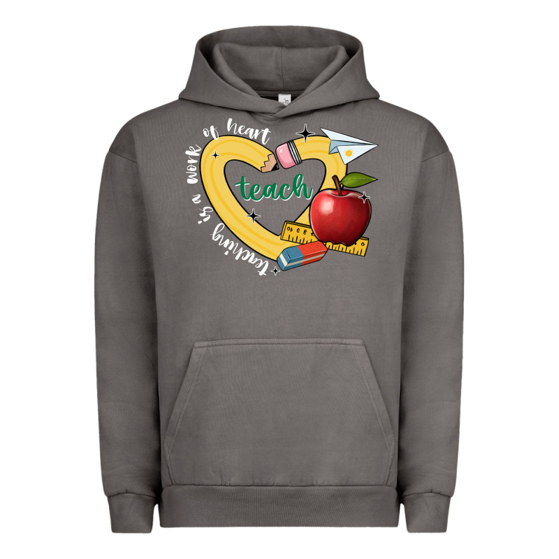 Teaching Is A Work Of Heart Urban Hoodie by JahusDesignShop | Teevron