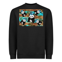 Black Camouflage Baby Panda Heavyweight Sweatshirt - Artiststas
