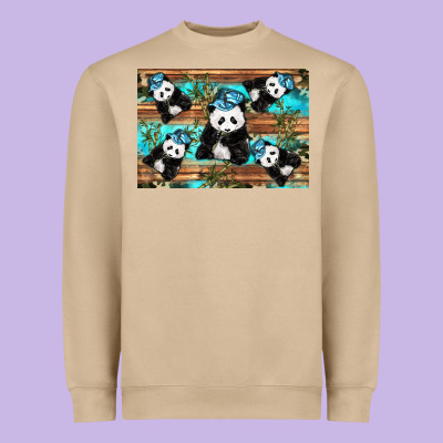 Camouflage Baby Panda Heavyweight Sweatshirt Designed By Artiststas