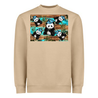 Mushroom Camouflage Baby Panda Heavyweight Sweatshirt - Artiststas
