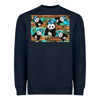Navy Camouflage Baby Panda Heavyweight Sweatshirt - Artiststas