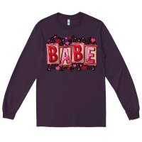 Plum Valentine's Day babe Long Sleeve Tee - FaDigitalArtStudio