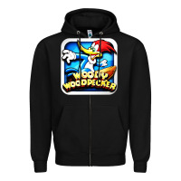 Black #woody woodpecker character Zipper Hoodie - longCreatives