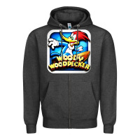 Charcoal Heather #woody woodpecker character Zipper Hoodie - longCreatives