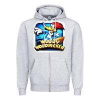 Heather Grey #woody woodpecker character Zipper Hoodie - longCreatives
