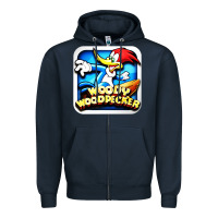 Navy #woody woodpecker character Zipper Hoodie - longCreatives