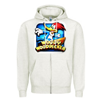 Oatmeal Heather #woody woodpecker character Zipper Hoodie - longCreatives